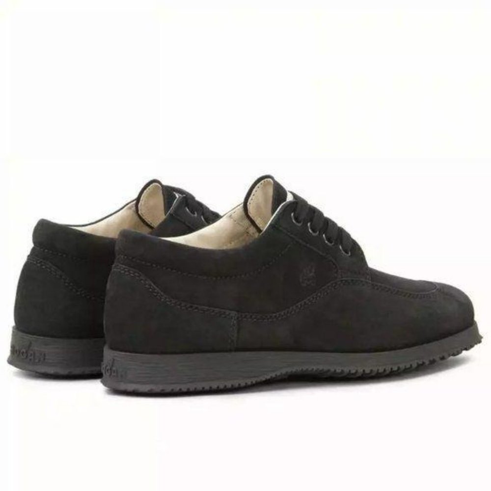 Hogan Traditional Suede Logo Lace Up Sneakers Bran
